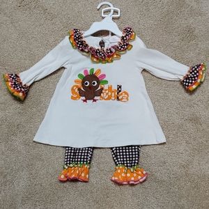 18 month girls Thanksgiving two piece outift